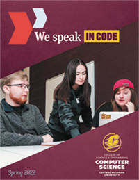 The cover of the Department of Computer Science Spring 2022 Newsletter at Central Michigan University.