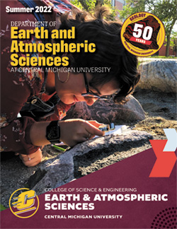 Cover of the Spring 2022 Earth and Atmospheric Sciences Newsletter.