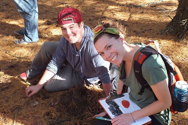 Students doing soil analysis in Mission Creek Park.