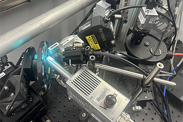 Laser equipment used to collect molecular data about materials