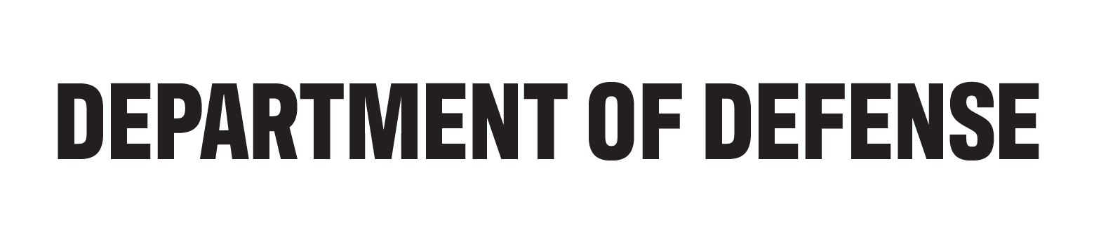 The words Department of Defense