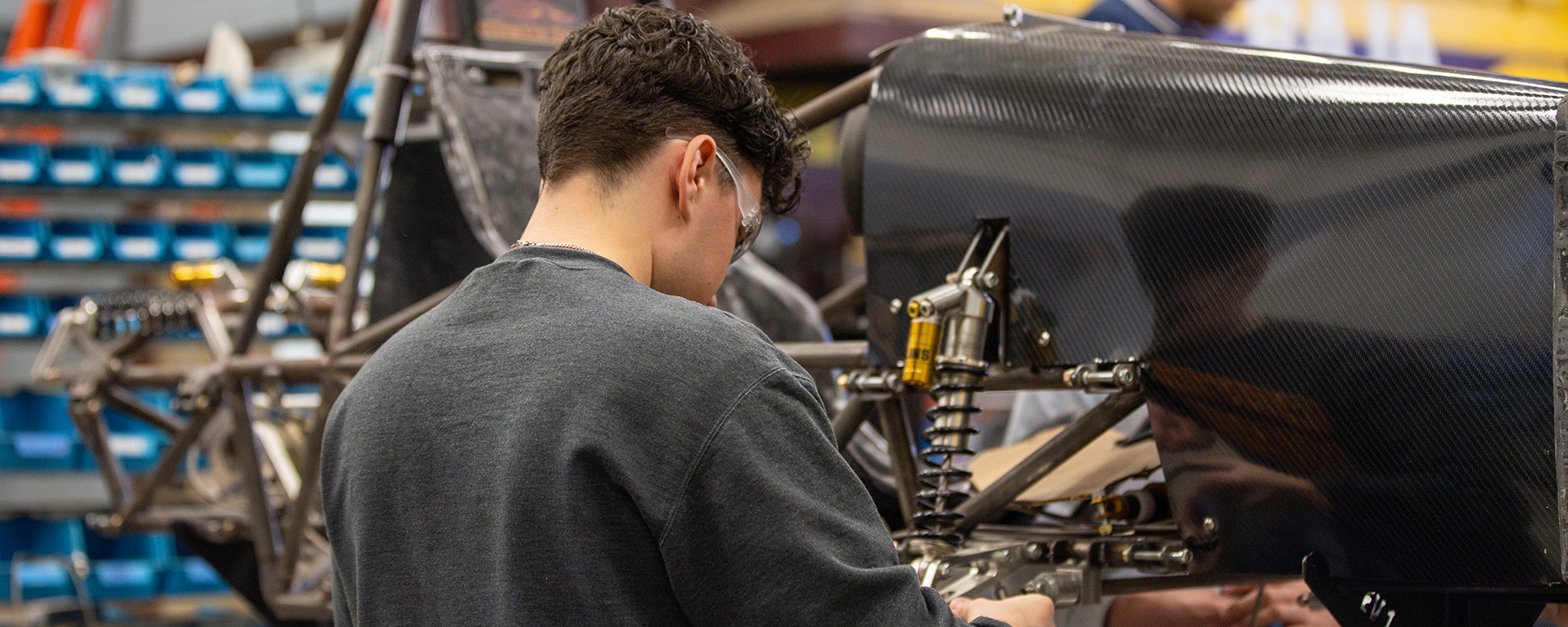 A man working on a car.
