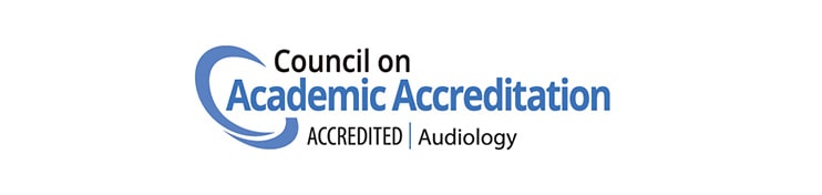 The logo for the Council on Academic Accreditation in Audiology.