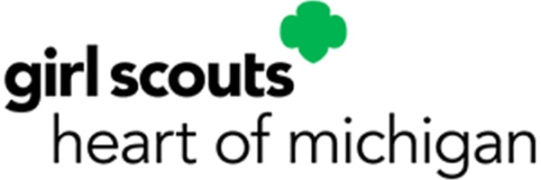 Girl Scouts heart of michigan logo.