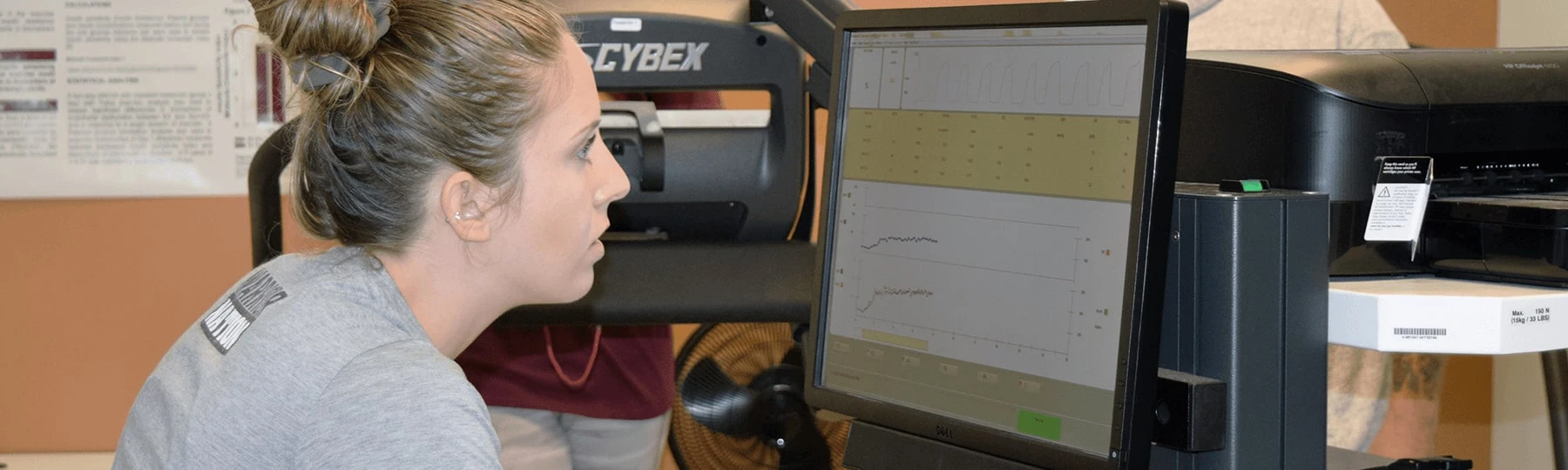 Student looking at computer screen