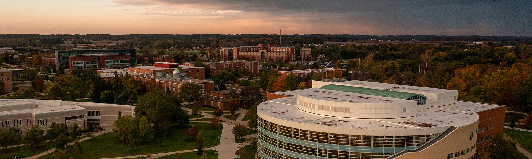 Park Library at sunset