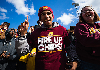 Fired up CMU student says Chips are number one