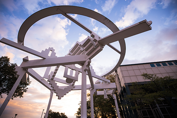 sculpture on campus