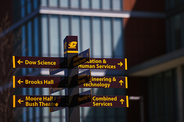 CMU walkway signs