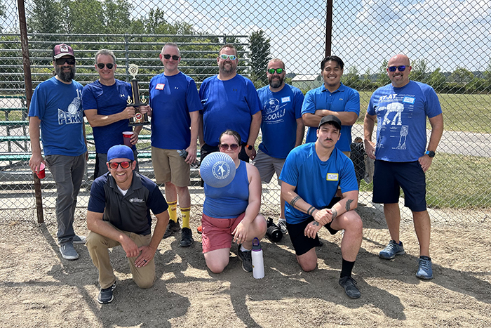 The Blue Screen of Death team poses with their trophy.