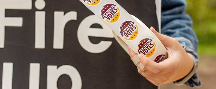 Fire Up Central Votes Sticker