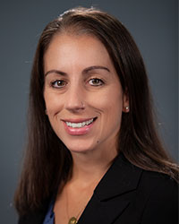 A close-up photo of Sarah Kasabian-Larson, Director of Scholarships and Financial Aid