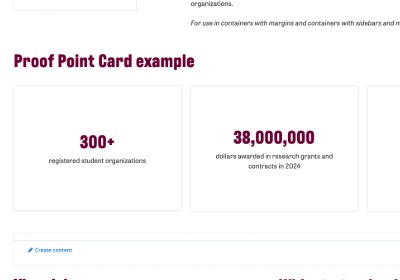 Screenshot of proof point card widget in editor of sitefinity