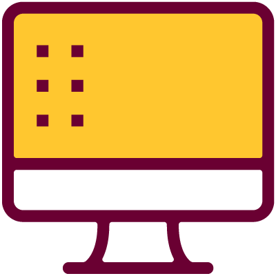 computer monitor gold icon