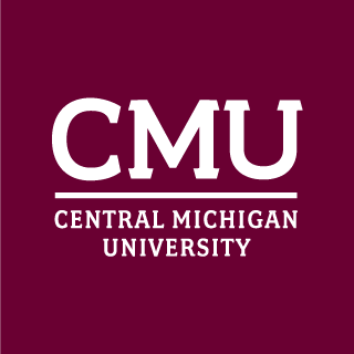 CMU Wordmark White on Maroon