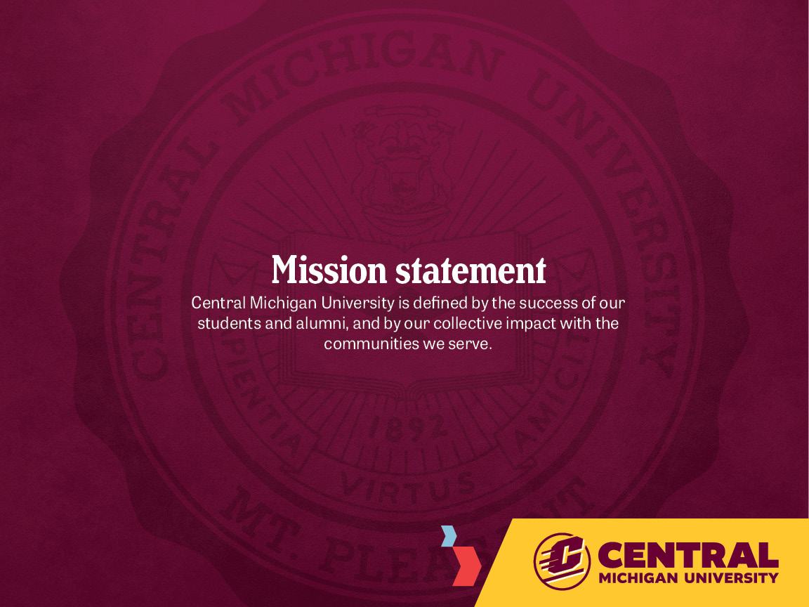 CMU mission statement slide template cover