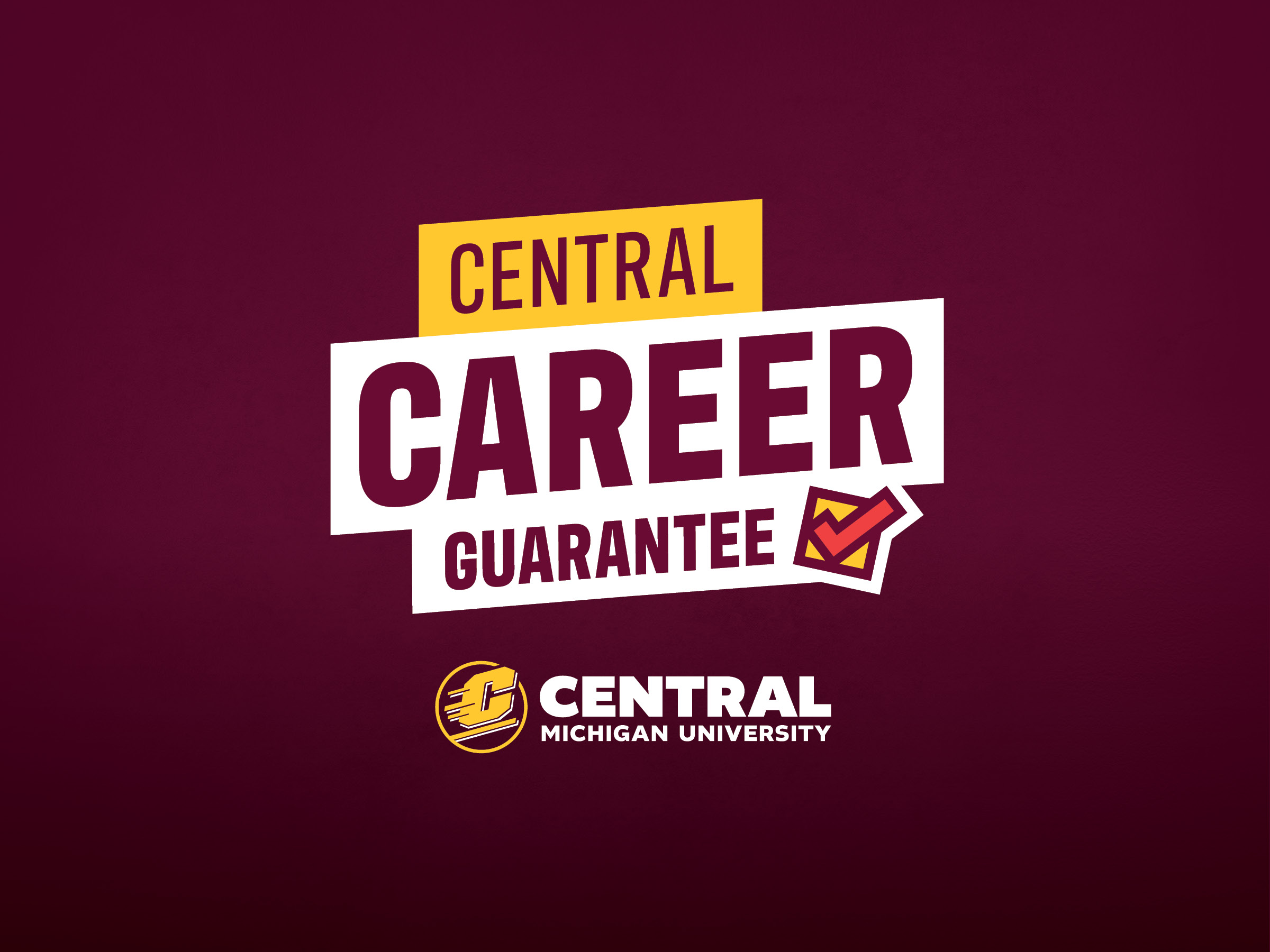 Central Career Guarantee logo above an Action C Combintation mark for PowerPoint slide cover