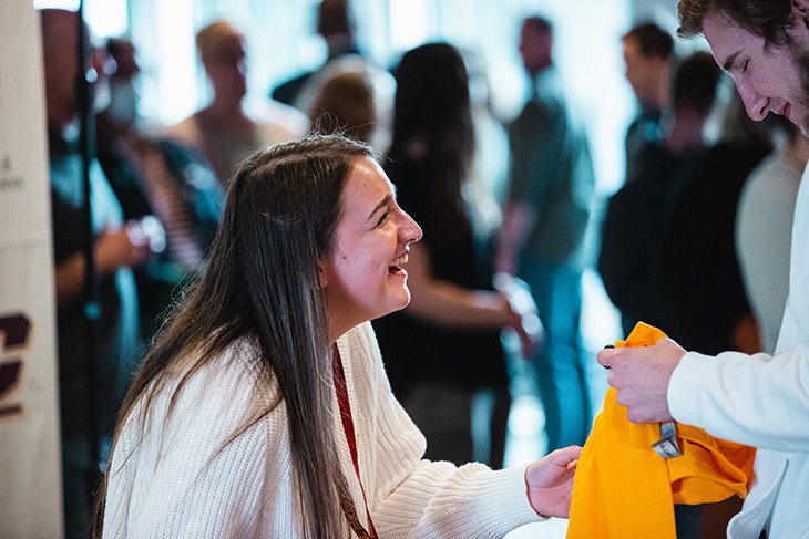 110 recently admitted proud CMU educators were celebrated during a pinning ceremony to recognize these new teacher candidates for this important milestone.