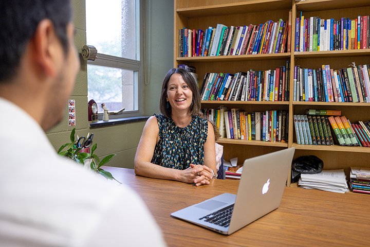 Carlin Borsheim-Black, professor of English Education, sits down with their mentee, Marcelino Oliverez, to discuss their research.