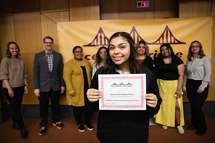 Samantha Rodriguez-Orozco is named the Central Bridge Scholarship recipient for 2022.