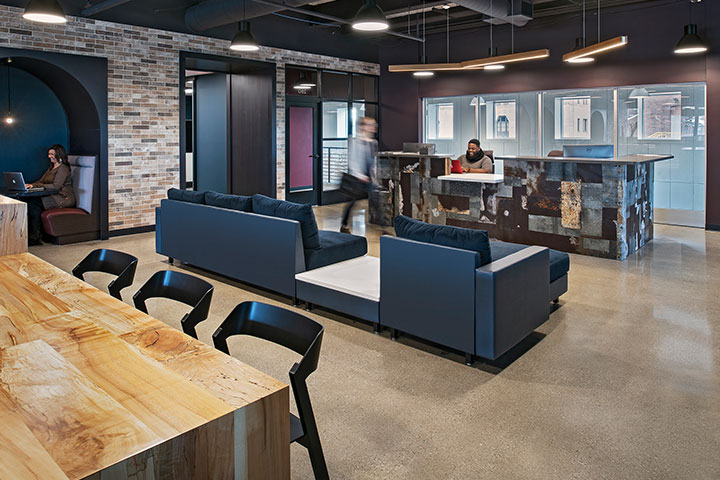 Image of the reception area at the Riverfront Saginaw CMURC
