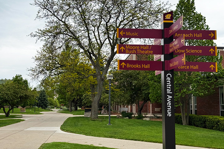 A sign post with many directions
