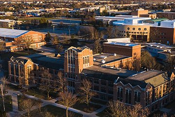 Warriner Aerial in the spring