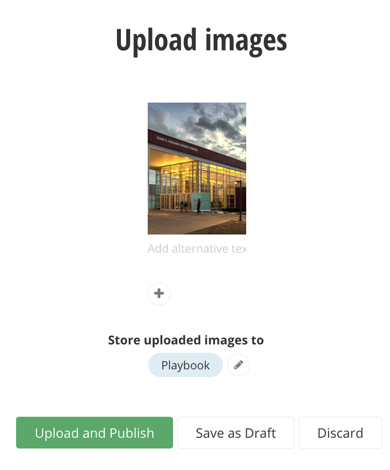 Screenshot of the image upload page after you've selected your image.