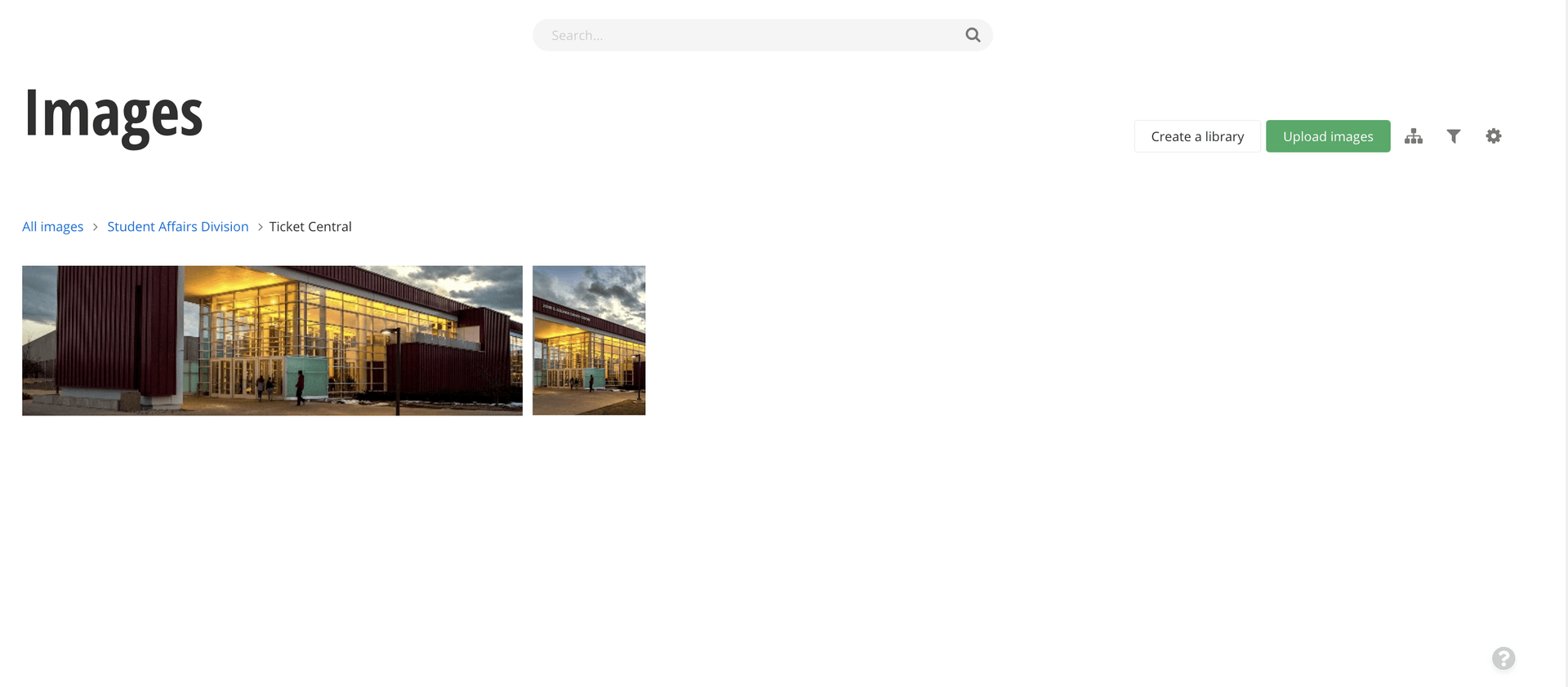 Screenshot of the Ticket Central image folder.