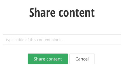 Creating a shared content block step 5