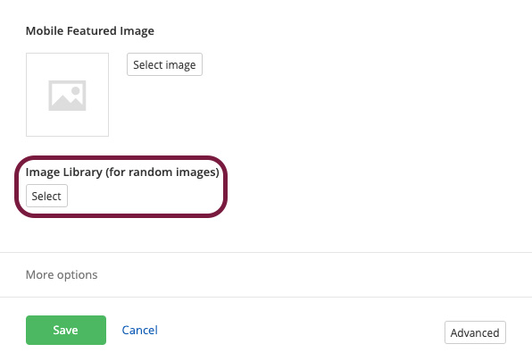 Select the Rotating hero images folder from the DAM