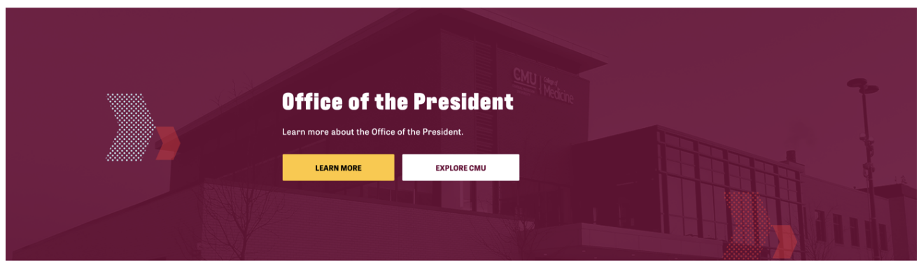Maroon background callout widget example.