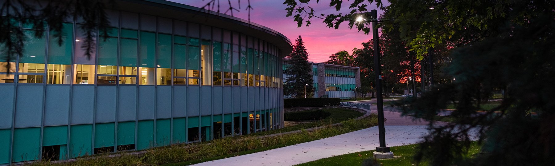 Bovee University Center at daybreak
