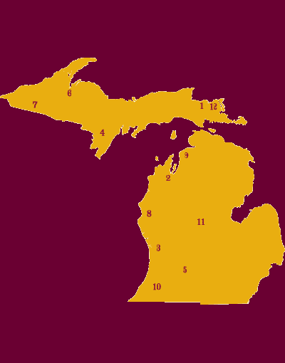 Map of Michigan Tribes