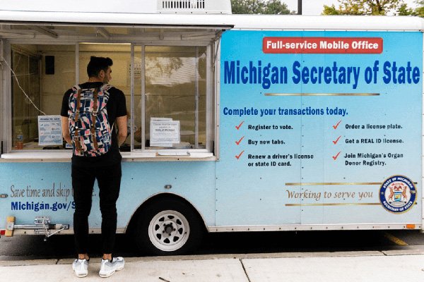 Student registering to vote