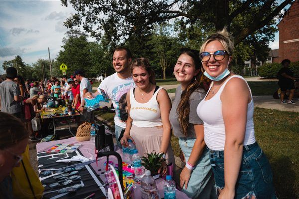Students showcasing various student organizations at MainStage event