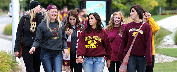 CMU students walking on campus