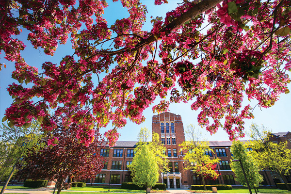 Warriner Hall in Spring time