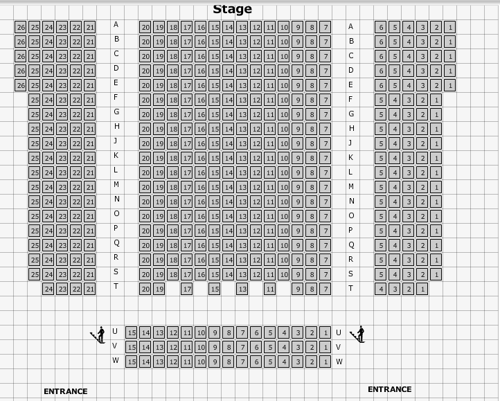 Seating map for Staple Family Concert Hall.