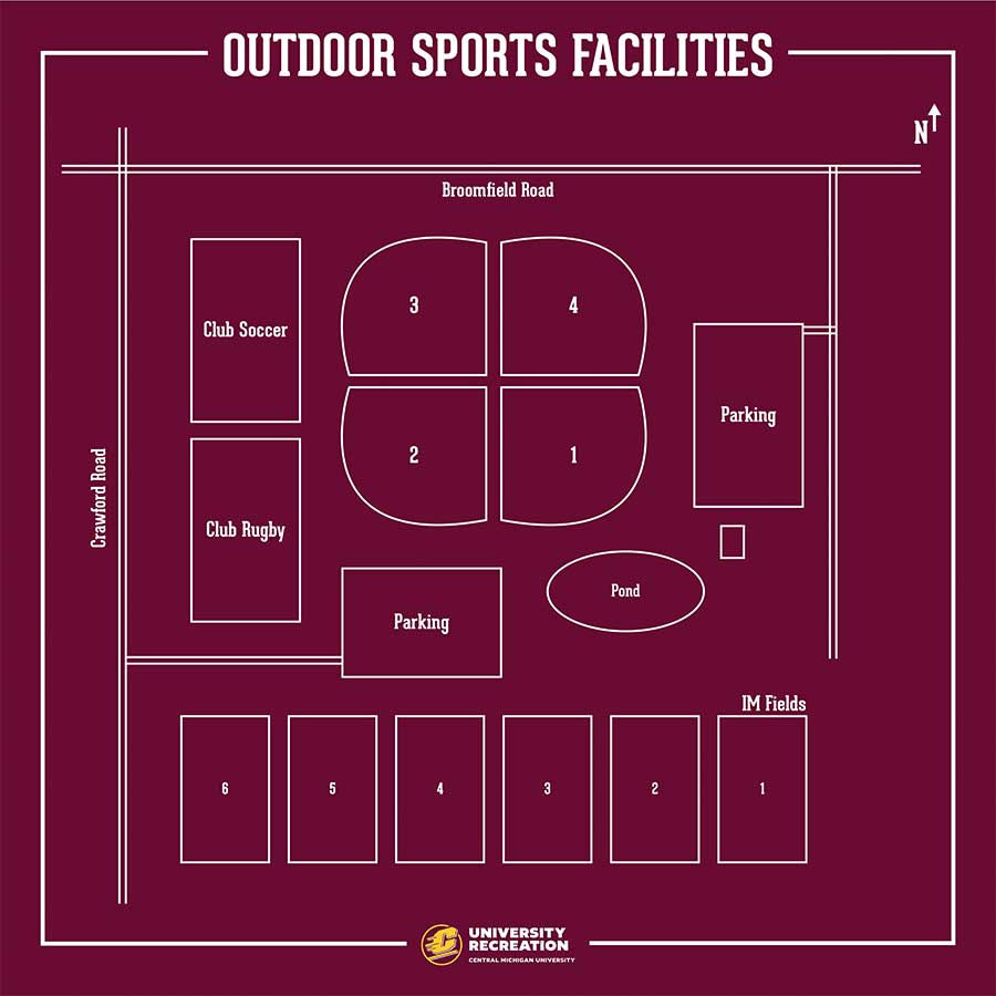 Central Michigan University Outdoor Recreation Map
