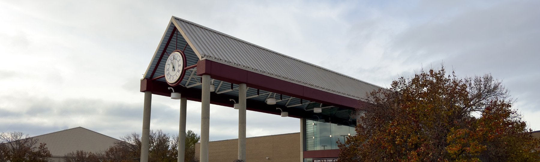 East entrance of the Student Activity Center.