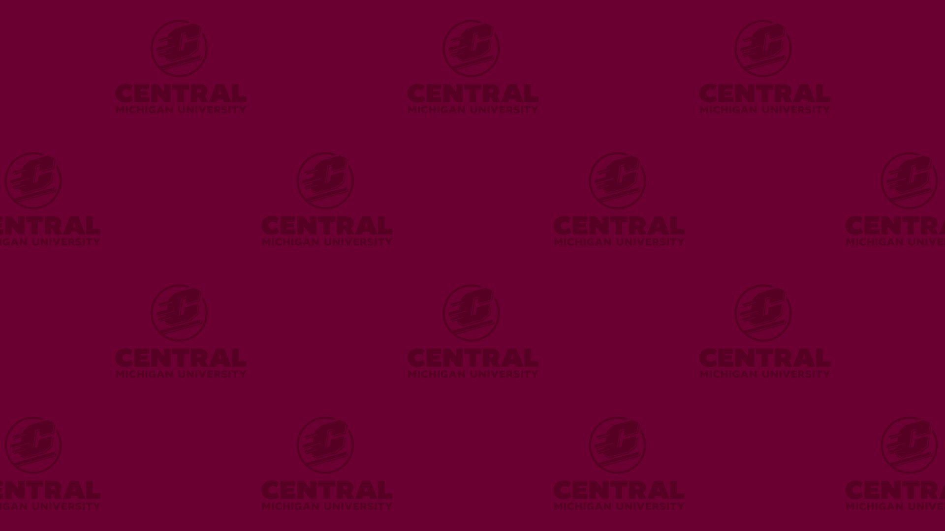 Central Michigan university signature repeated several time in maroon background