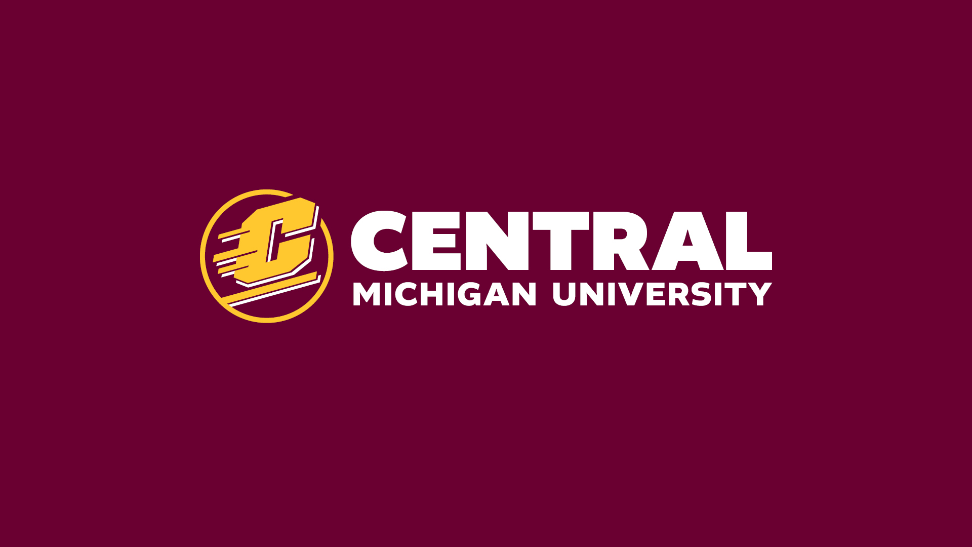Central Michigan university Signature in maroon background