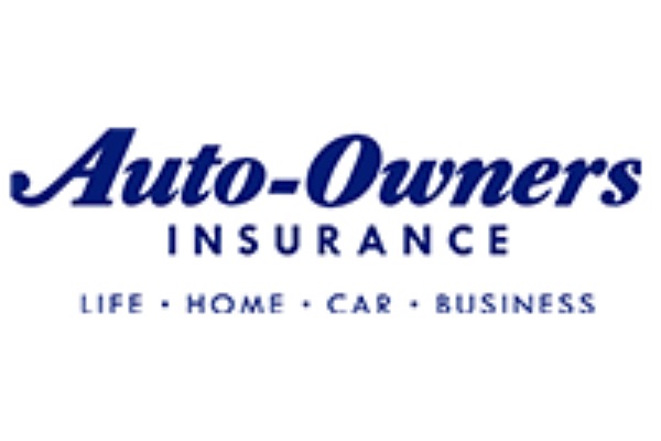 Auto-Owners Insurance logo in blue lettering with a white background.