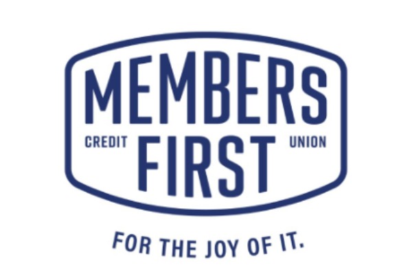 Members First Credit Union Logo in blue lettering with a white background.