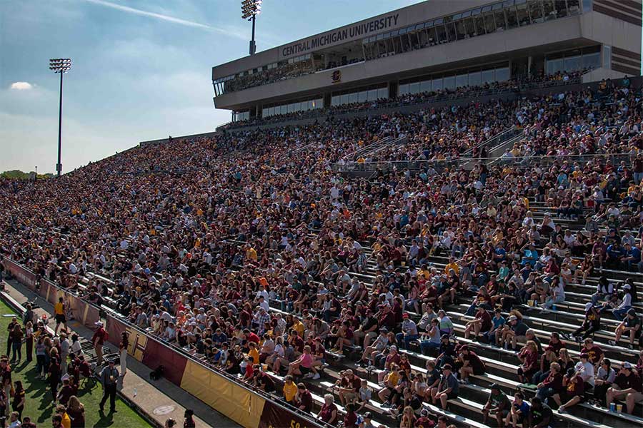 CMU crowd at a football game