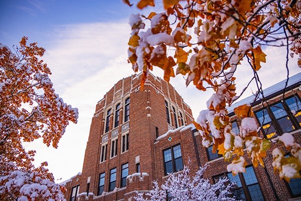 Warriner Hall in winter