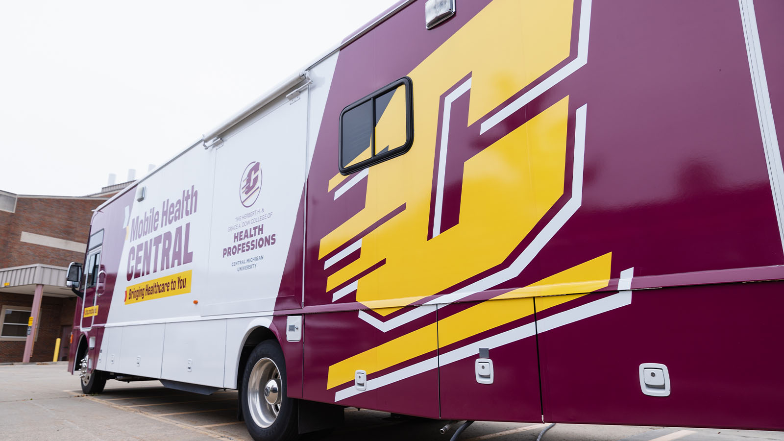 CMU Mobile Health Central 1600x900 A large vehicle with a logo on it.