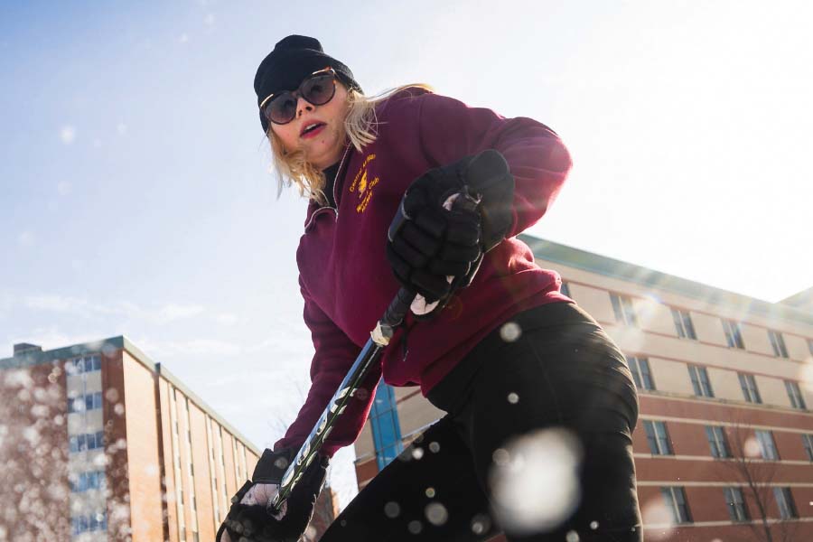 Hockey at the dorms