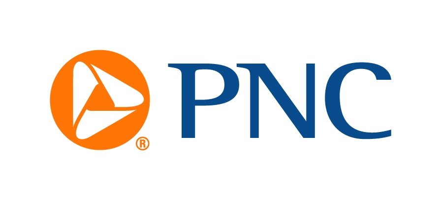 PNC_RGB The orange and blue logo of PNC Bank.